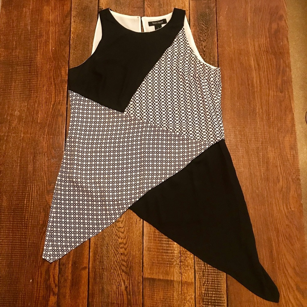 White House Black Market Asymmetric Size S Tunic